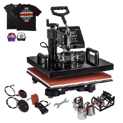 8 in 1 Combo Heat Press for Caps T Shirts Mobile Covers Plate