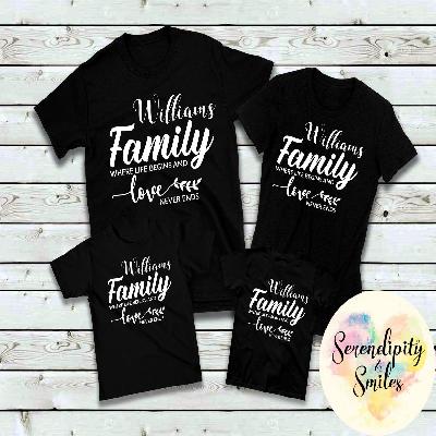 Custom Matching Family T Shirts