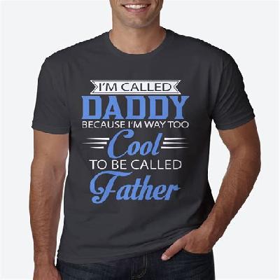 Father''''s Day Tee White T-Shirt For Men Half Sleeves T-Shirt For Him