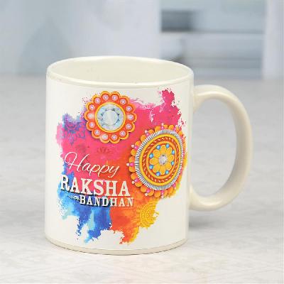 Mug And Cushion Combo Set For Rakhi, Raksha Bandhan Customized Gift, Gift For Brother And Sister