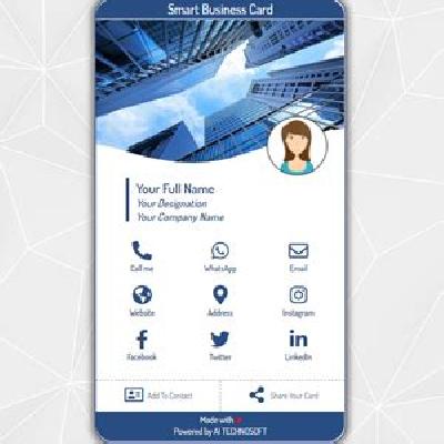 Virtual Business Card, V-Card, Digital V-Card, Visiting Card