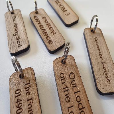 Engraved Wooden Key Chain