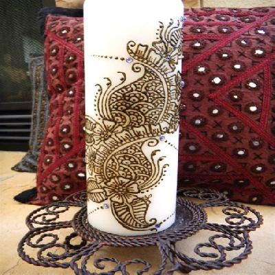 Henna Designed Candles