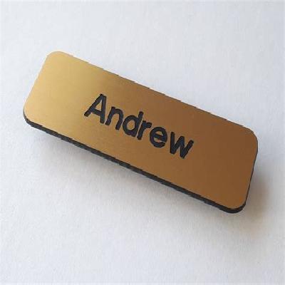 Steel Magnetic Etching Badge