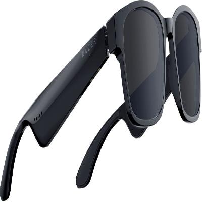 Razer Anzu Smart Glasses - Rectangle Design - Size SM - Blue Light and Sunglass Lens Bundle