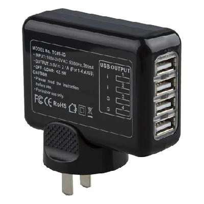 Studio-Y 4-Port USB Travel Car Charger Adapter 4.1A