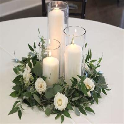 Decorative flower candle