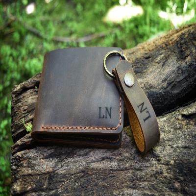 Leather Wallets With Keychain