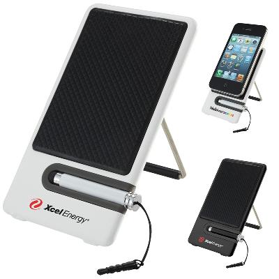 Printed Mobile Stand With Metal Look Stylus 