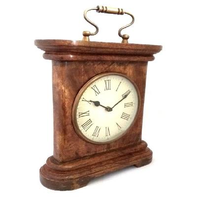 Analog Wooden Table Clocks