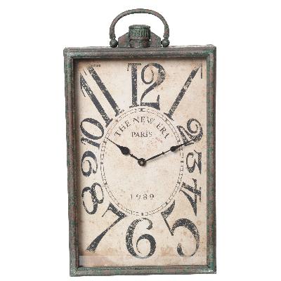 Red Rectangle Wall Clock