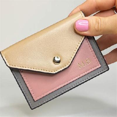 Vegan Leather Compact Card Holder