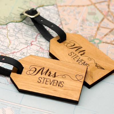 Wooden Luggage Tag