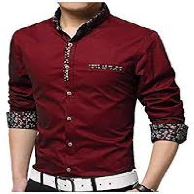 Men Fancy Collar Cotton T Shirts