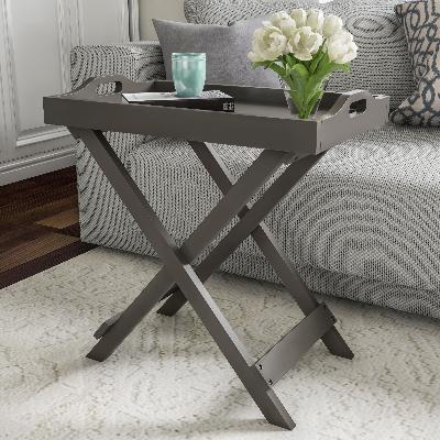 Wooden Table Top with Mobile Stand Set