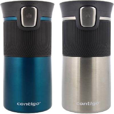 Spill proof steel mug