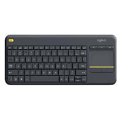 Logitech K400 Plus Wireless Touch TV Keyboard with Easy Media Control and Built-in Touchpad