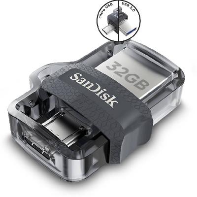 SanDisk SDDD3 OTG Drive  (Black, Type A To Micro USB)