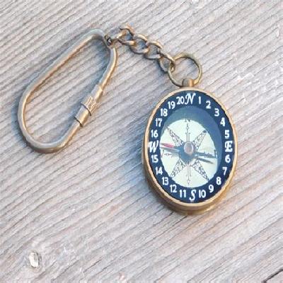 Promotional Compass Keychain