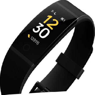 Realme Band  (Black Strap, Size : Regular)