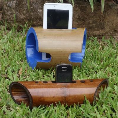 Happy Bamby Bamboo Speaker With Tumbler Natural
