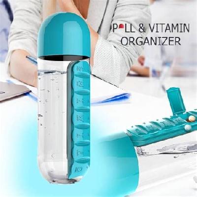 Medicine Pills Holder Water Bottle