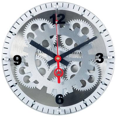 W06 Key Style Clock With Moving Gears (Exclusive)