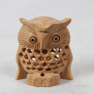 Wooden Jali Owl