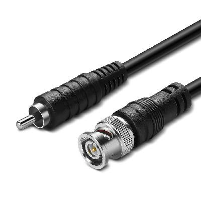 BNC to RCA Video Cable, Black, BNC Male to RCA Male RG59U Coaxial Cable