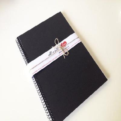 Black Spiral Bind Dairy