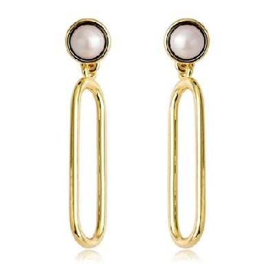 Artificial Pearl Gold Plated Earring