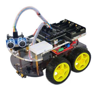 4 Wheels Driver (4 WD) Robotic Smart Car With Joystick Control