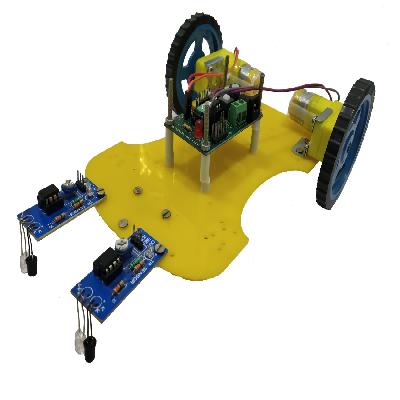Line Follower Non-Programmable Robotic DIY Kit(Without Microcontroller)