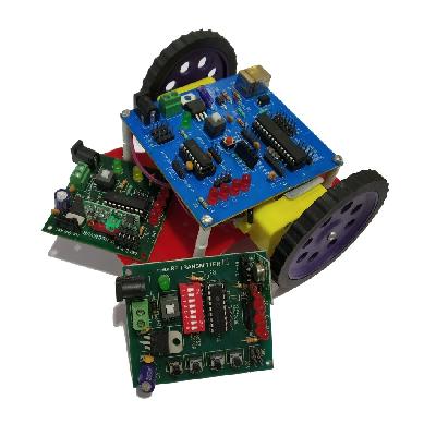 RF Wireless Non-Programmable Robotic DIY Kit (Without Microcontroller)