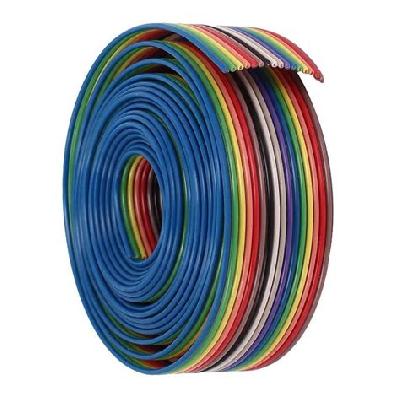 10 Core Rainbow Color Flat Ribbon Wire Cable (1Meter)