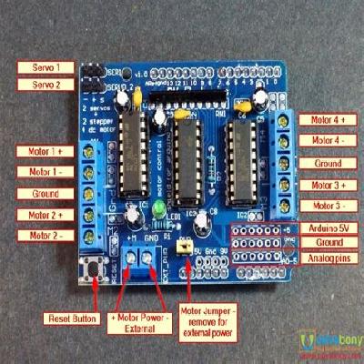 L293D Motor Driver Board