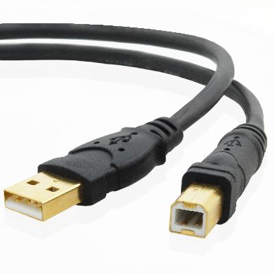 USB 2.0 A-B Male Printer Cable 0.3