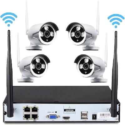 Wireless Nvr Kit With 4 Cameras 1.3 Mp