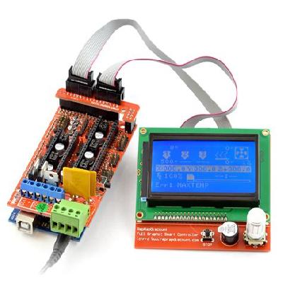 Digital LCD 12864 Display 3D Printer Controller For Ramps 1.4 Reprap
