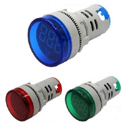 22mm Voltage Indicator  22mm Voltmeter LED Type