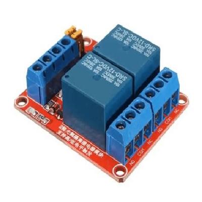 12V Two Channel Relay Module With Optocoupler