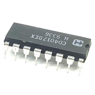 4pcs Cd4017be 4017 Ic Logic Ic Decade Counter divider, 11 Mhz, 1 Gate, 1 Input, 3 V To 18 V, Dip-16