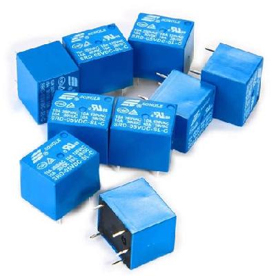5v Relay 5 pin JQC-3F (73T) DC 5V Coil 5 Pins Mini SPST Power Relay PCB Type, Blue -5 Pieces