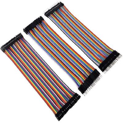 Jumper Wires Ribbon Cables Kit (3nos), Multicolored (1:M-M, 1:F-F, 1:M-F)