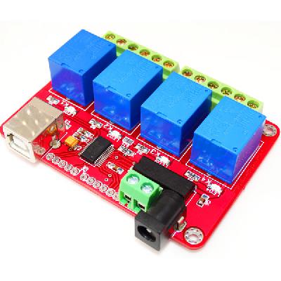 USB 4 Channel Relay Board-FT245RL
