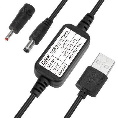 CentIoT- USB DC 5V to 12V 1A 12W  5.5 x 2.1 mm male Step up Converter for Router LED Strip  (125 cm)