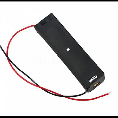 CentioT - 1 x 18650 Single Cell Lithium Battery Holder  With Lead Wire Hard Pin Spring Retention