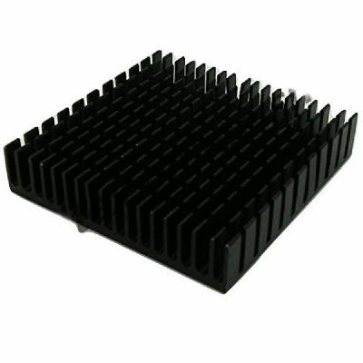 CentIoT - 28 x 28 x 10mm Black Anodised Aluminum Heatsink Cooler Radiator Heat Sink