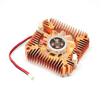 CentIoT - 2 PIN Graphics Cards Cooling Fan Aluminum Heatsink Cooler Fit  (55MM 2PIN Gold)
