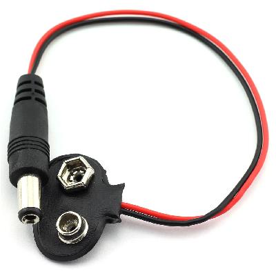 CentIoT - 5 pcs 9V Battery Snap Power Cable to DC 9V Clip Male Line Battery Adapter for arduino